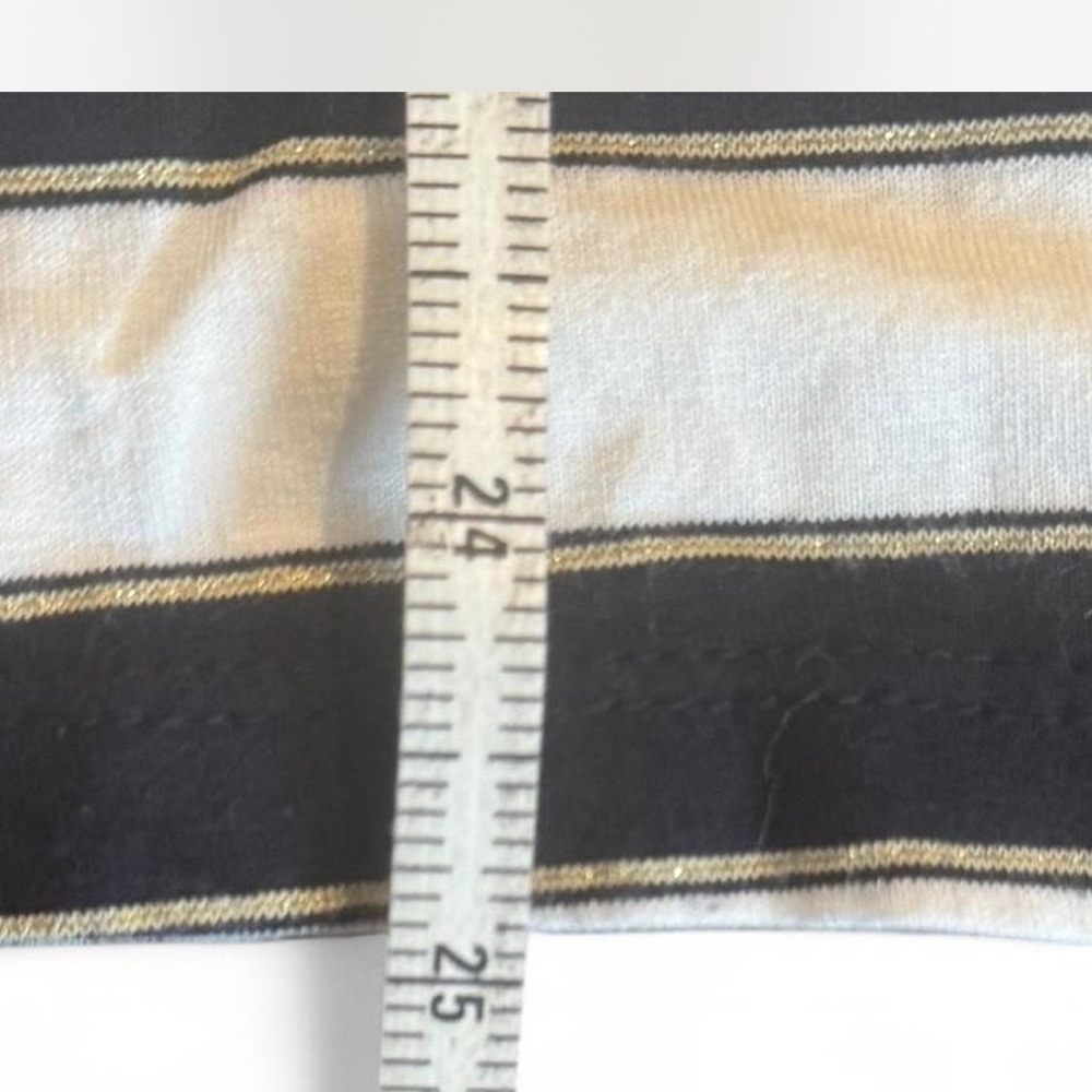 Cache Striped Embellished Fitted Tee - Small - Picture 6 of 8